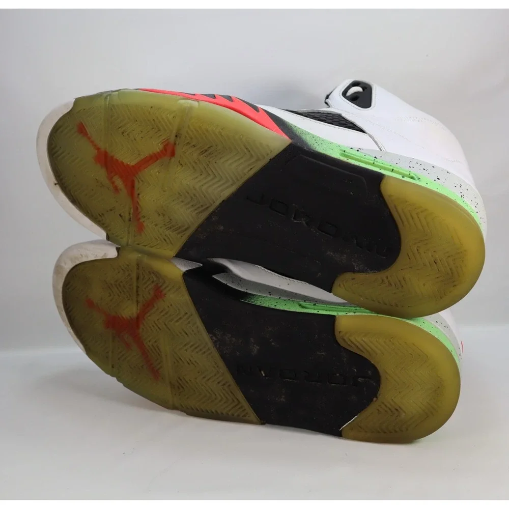 Nike Air Jordan 5 Retro Pro Stars White Green Men's Shoes Sneakers Size 11.5‎